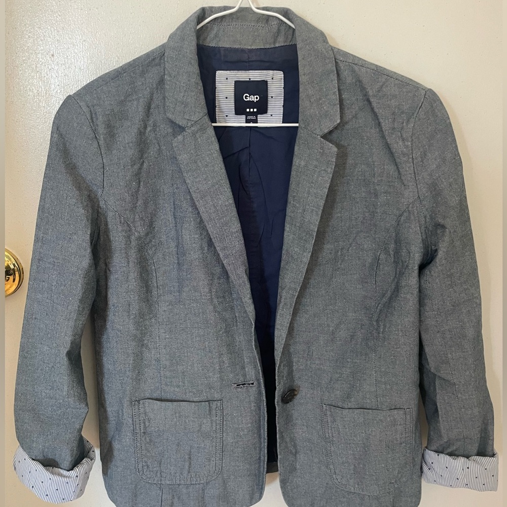 Gap Chambray Academy Blazer Size 0